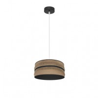 Distribuidor - Lâmpadas Diversas | Colgantes Moderno | COLGANTE NATALIA 1XE27 NEGRO/SACO-NEGRO REGX30X30 CM Ref: 188593009